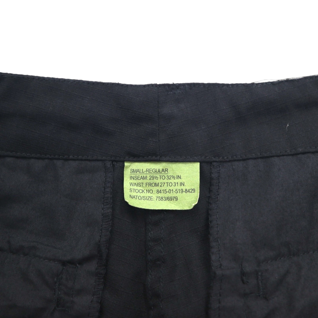 US Army ACU Trousers, Combat Cargo Pants, Size S, Black, Ripstop, Military, 8415-01-519-8429, TEESAR INC.