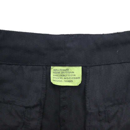US ARMY 米軍 ACU トラウザーズ コンバット カーゴパンツ S ブラック リップストップ ミリタリー 8415-01-519-8429 TEESAR INC.