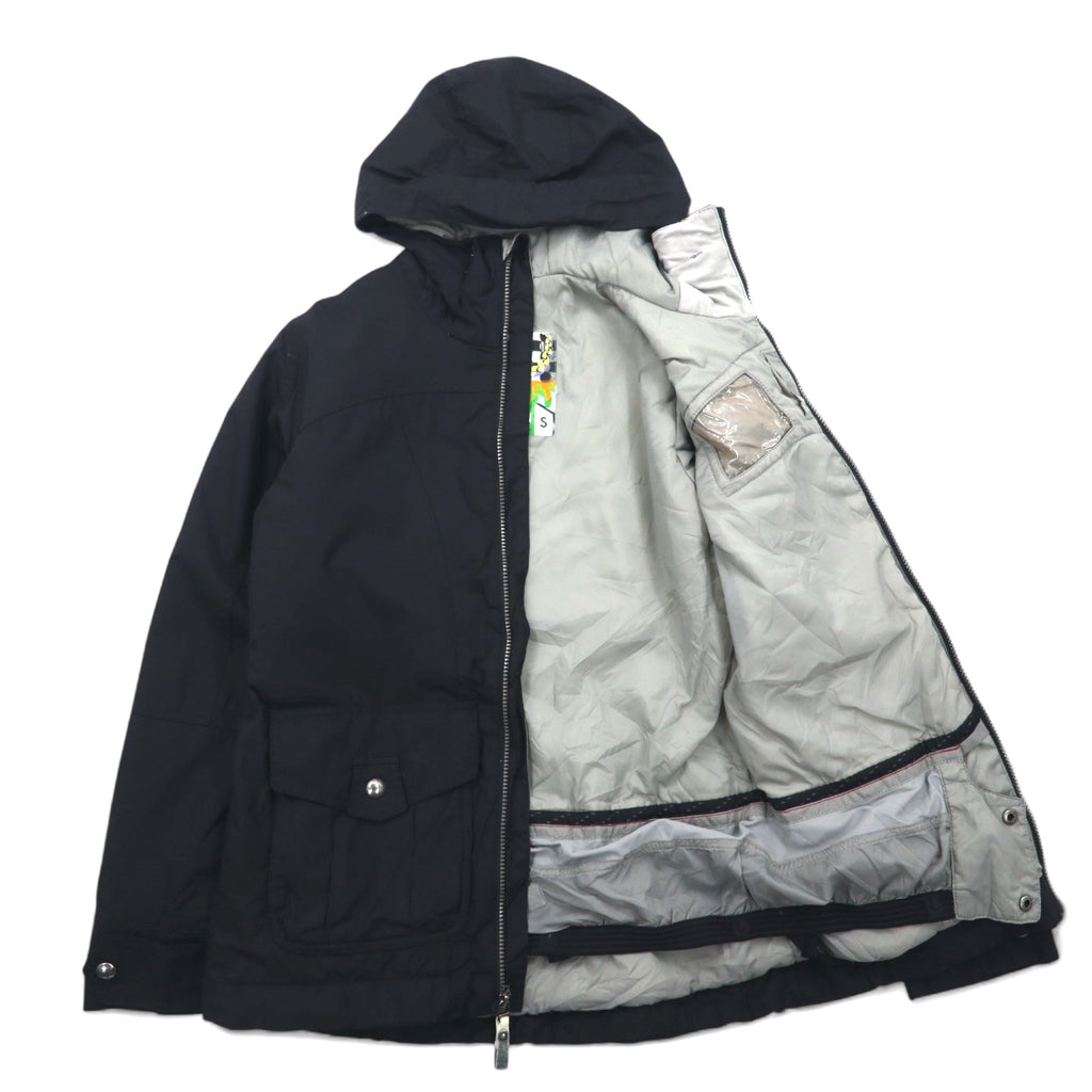 Burton Mountain Parka S Black Nylon DRYRIDE Waterproof Skiwear Drawcord