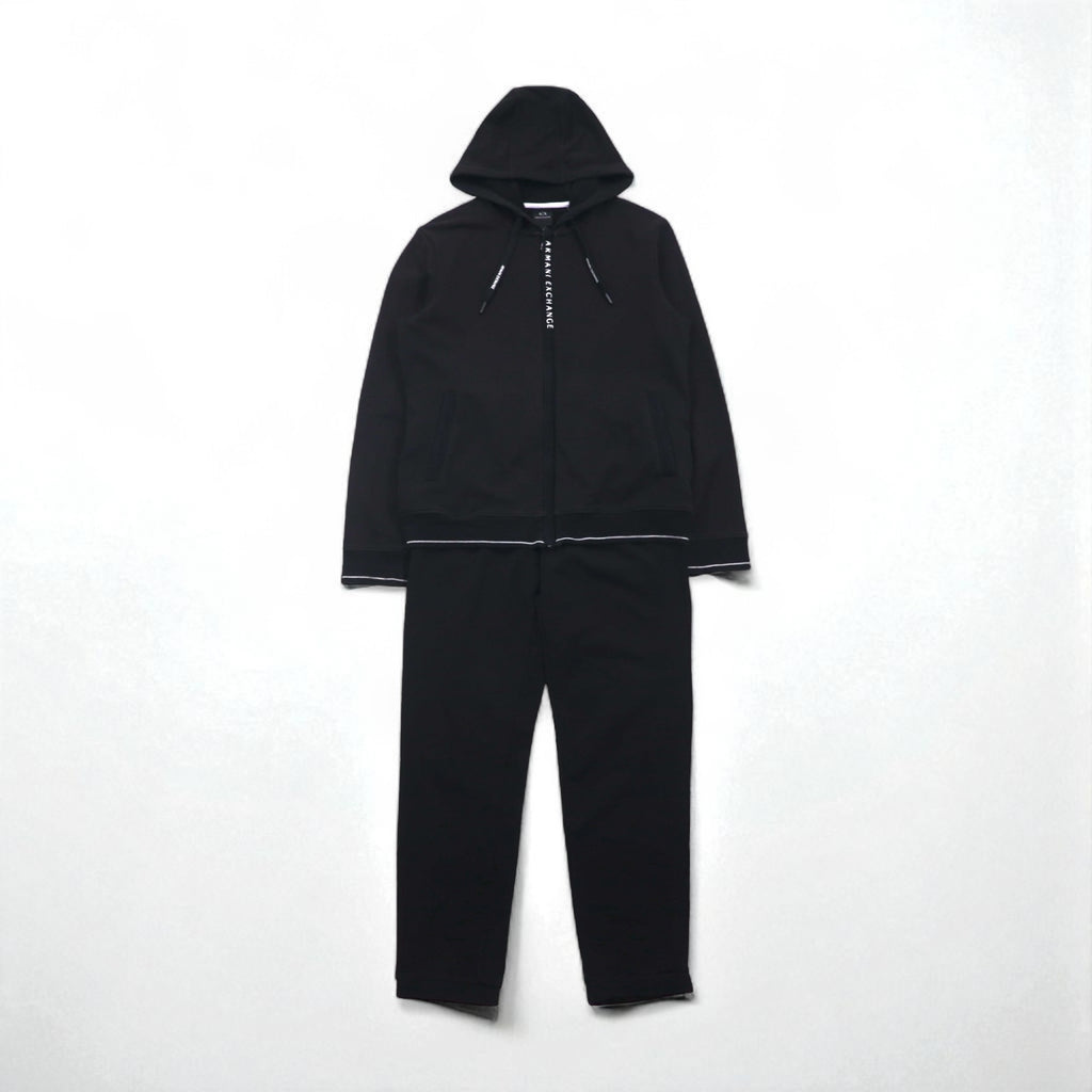 A|X ARMANI EXCHANGE Sweatshirt Hoodie and Jersey Set, Size M, Black, 8NZM82 ZJH3Z