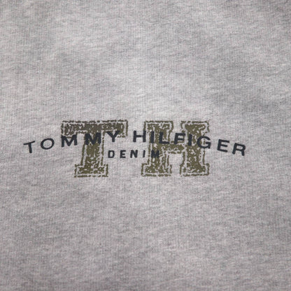 TOMMY JEANS ( TOMMY HILFIGER ) 90年代 クルーネック スウェット XL グレー コットン ロゴプリント