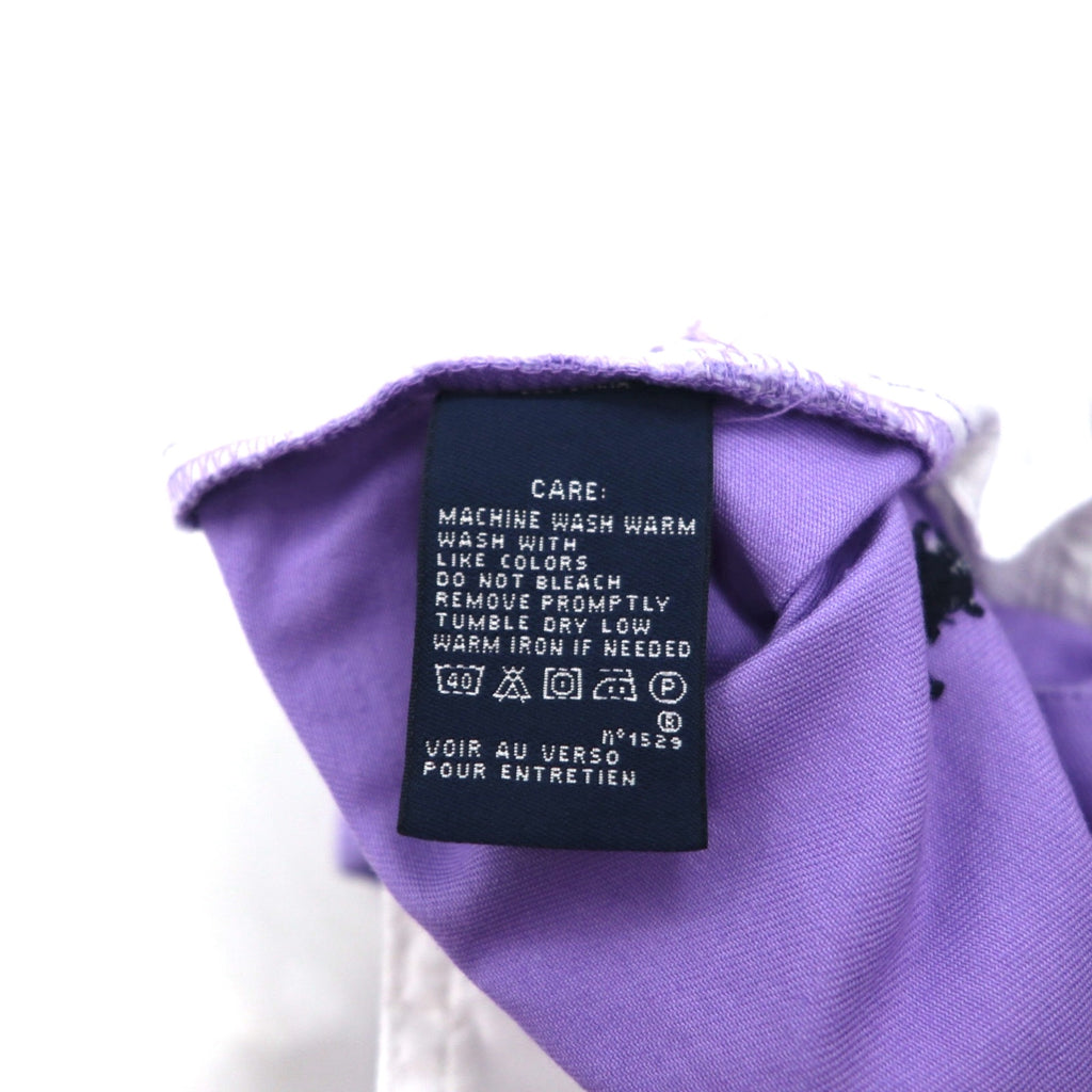 RALPH LAUREN SPORT 90年代 ショートパンツ M パープル 総柄 オールオーバーポニー 刺繍