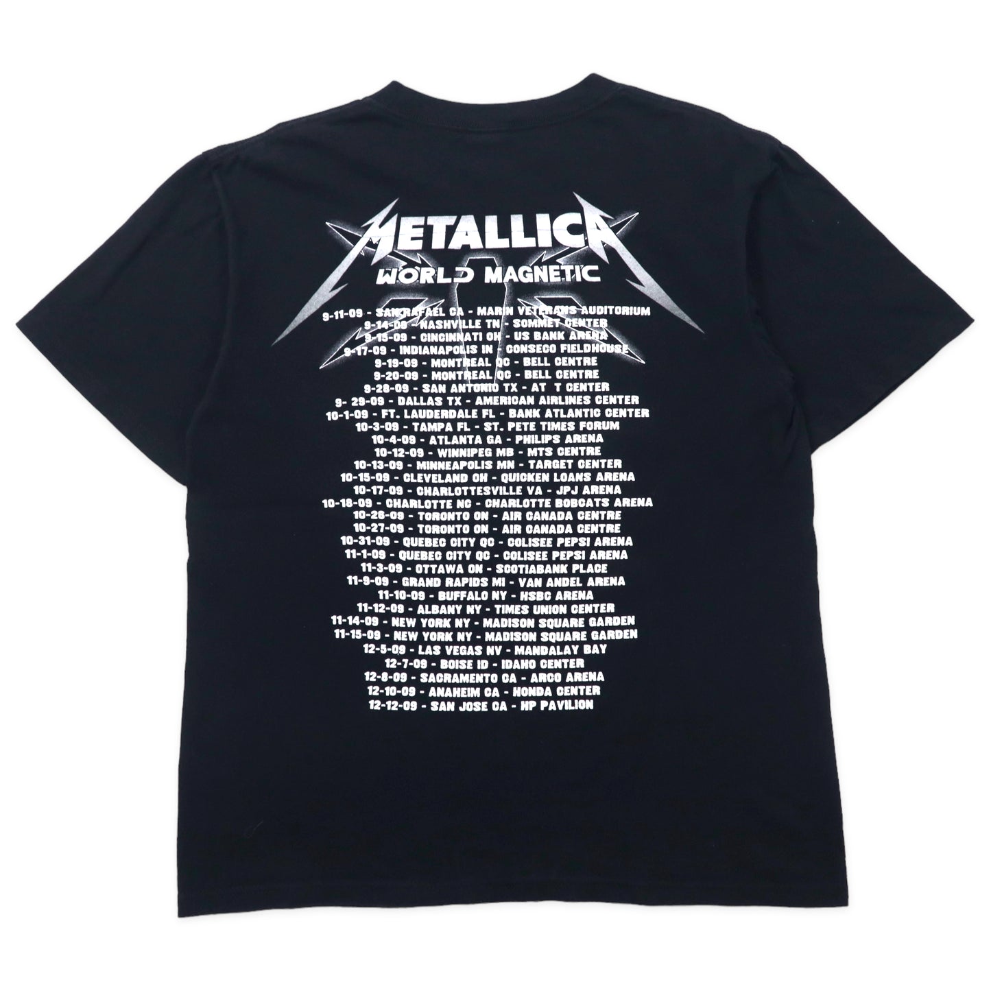 METALLICA Metallica Band T-Shirt M Black Cotton Print Anvil Body