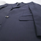 Ermenegildo Zegna 2B スーツ セットアップ S ネイビー ストライプ ウール Hai-Vaseron