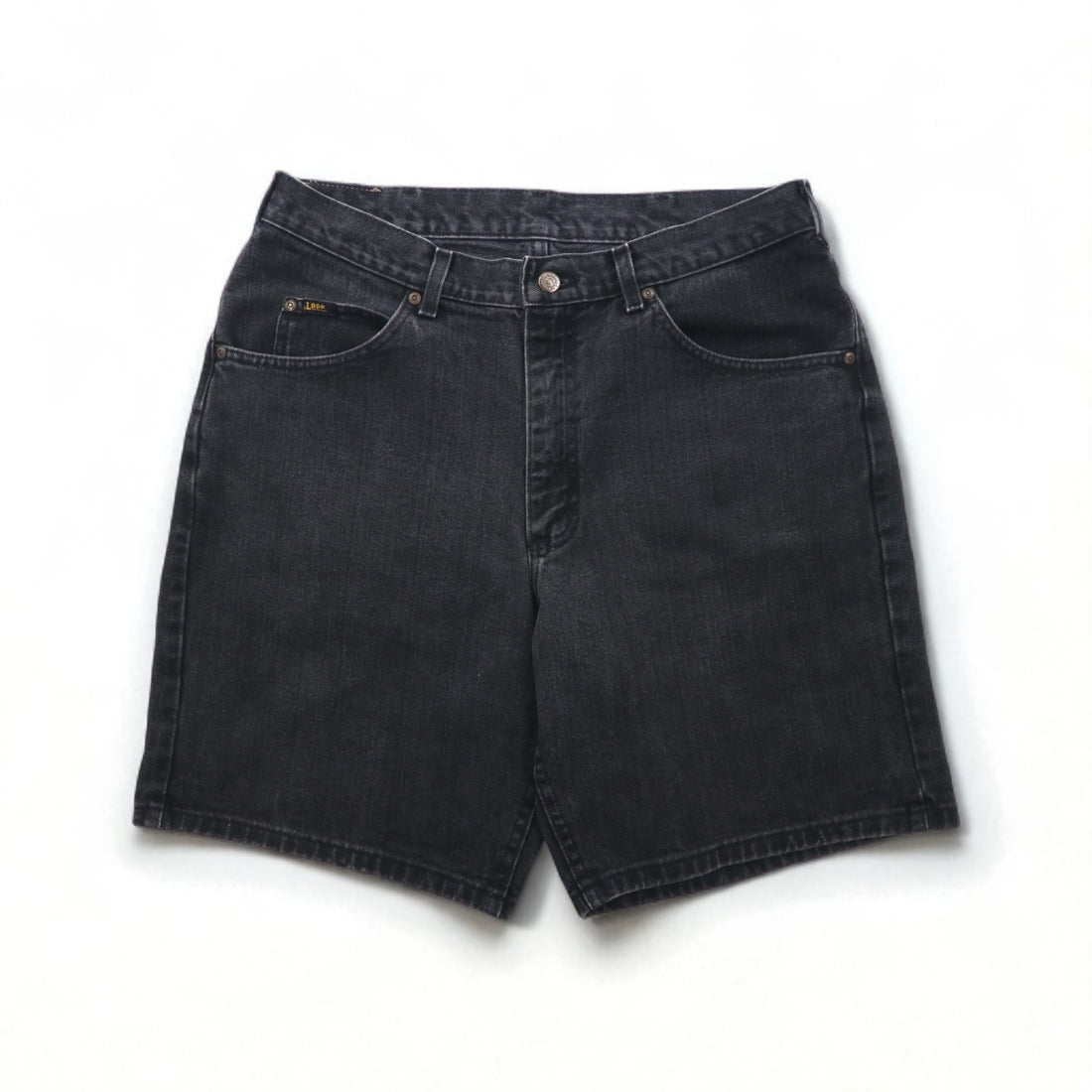 Lee ブラックデニム ショートパンツ ハーフパンツ L ブラック コットン コスタリカ製
