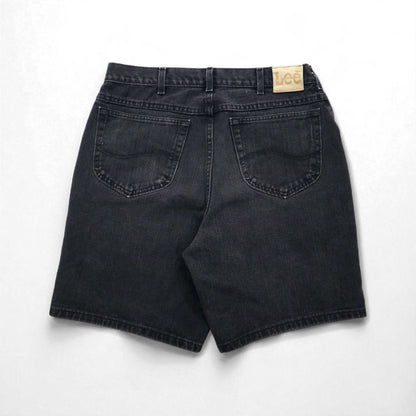 Lee ブラックデニム ショートパンツ ハーフパンツ L ブラック コットン コスタリカ製