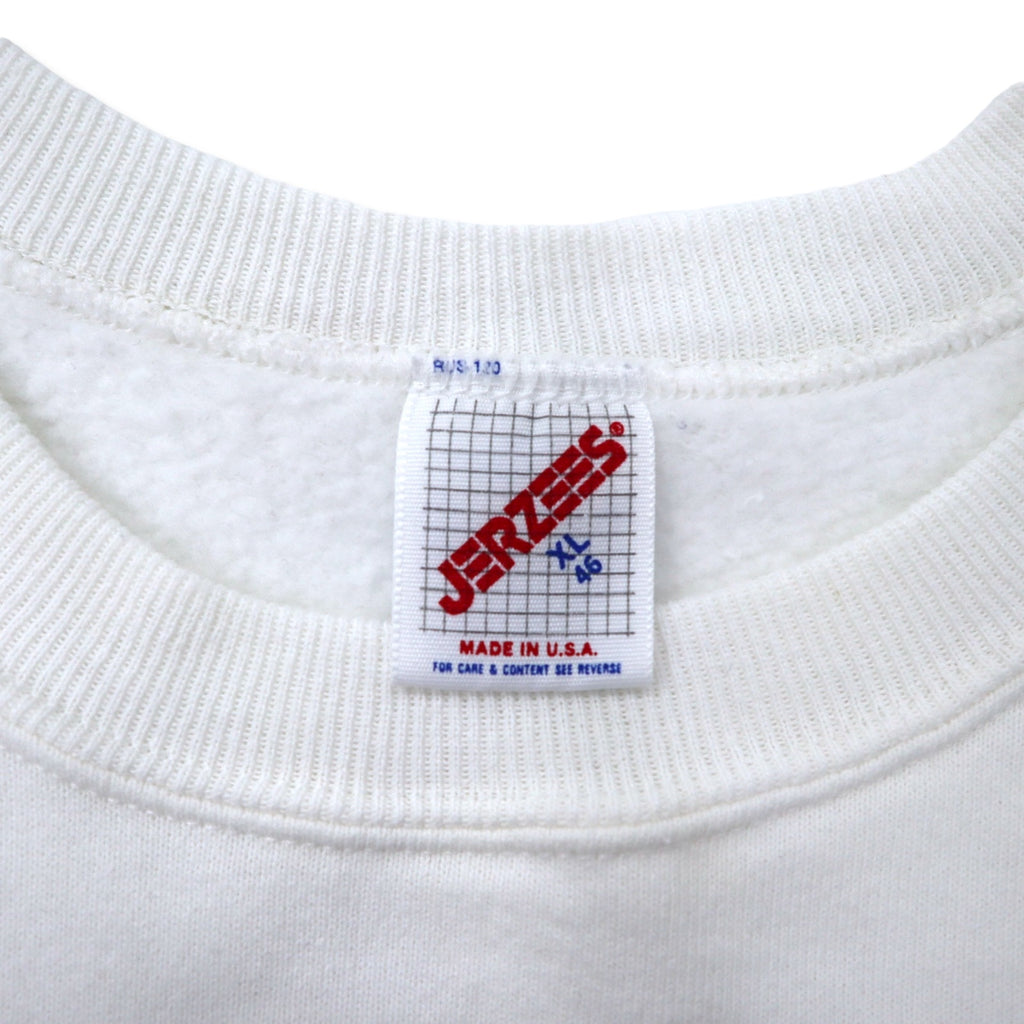 JERZEES USA made 90s printed sweatshirt XL white cotton fleece Hard Rock CAFE parody