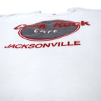 JERZEES USA made 90s printed sweatshirt XL white cotton fleece Hard Rock CAFE parody