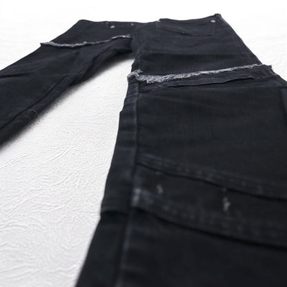 whowhat パズルデニム PUZZLE DENIM ジーンズ パンツ S ブラック 日本製