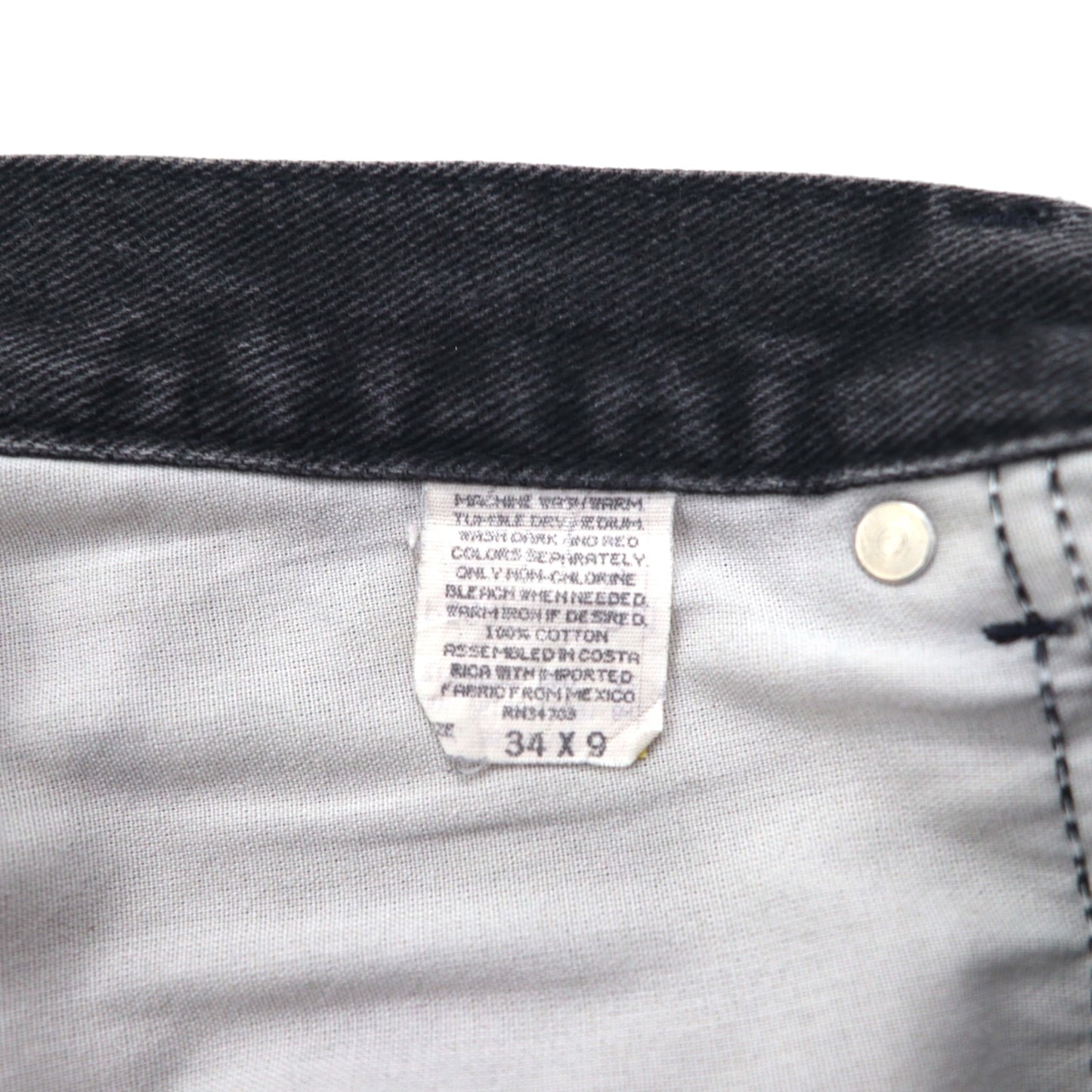 Lee ブラックデニム ショートパンツ ハーフパンツ L ブラック コットン コスタリカ製