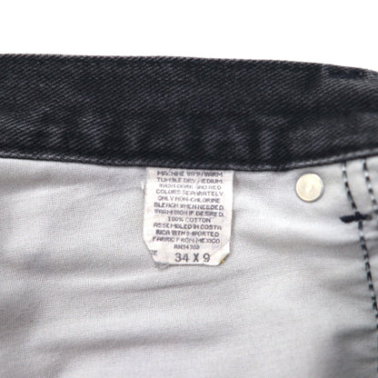 Lee ブラックデニム ショートパンツ ハーフパンツ L ブラック コットン コスタリカ製