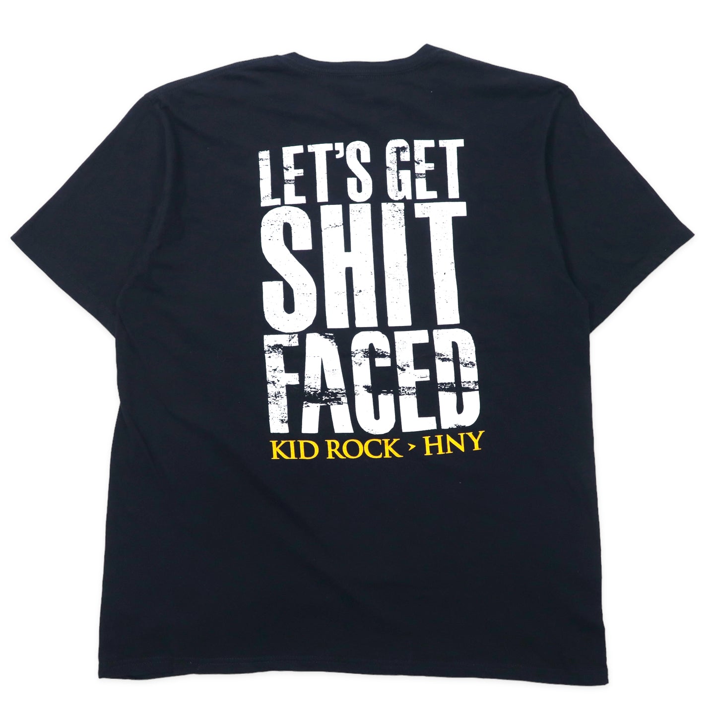 KID ROCK キッドロック バンドTシャツ XL ブラック コットン 両面プリント anvilボディ LET'S GET SHIT FACED ビッグサイズ