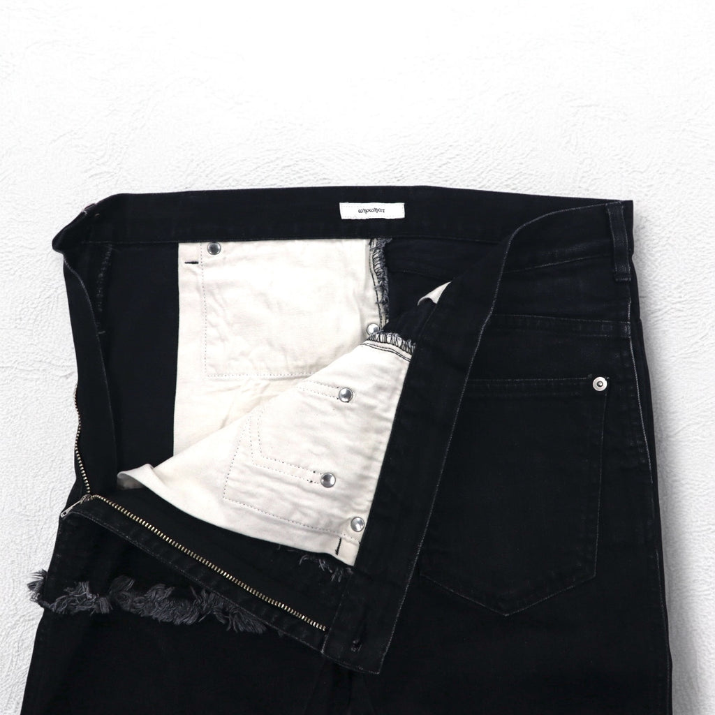 whowhat パズルデニム PUZZLE DENIM ジーンズ パンツ S ブラック 日本製