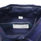 Christian Dior Old Button-down Shirt M Navy Cotton Check