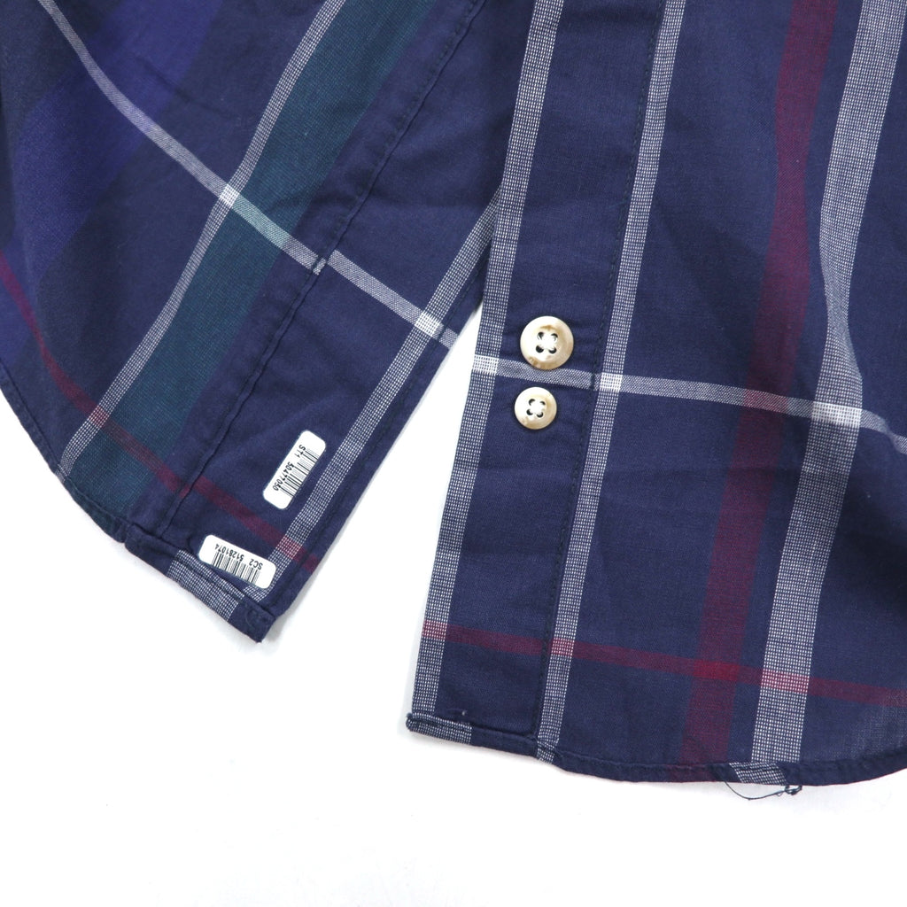 Christian Dior Old Button-down Shirt M Navy Cotton Check