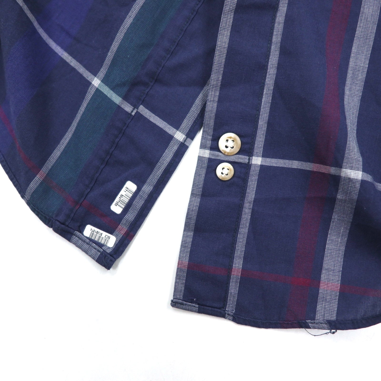 Christian Dior Old Button-down Shirt M Navy Cotton Check