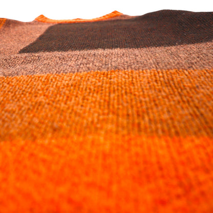 KHOKI ネップ オーバーダイ ニット セーター L オレンジ シルク混 ウール 20AW-K-01 日本製