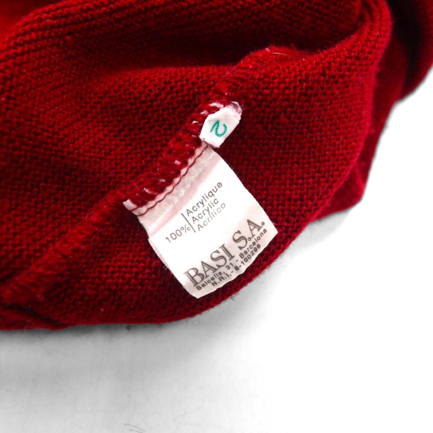 CHEMISE LACOSTE 80s Knit Cardigan, Size L, Red, Acrylic