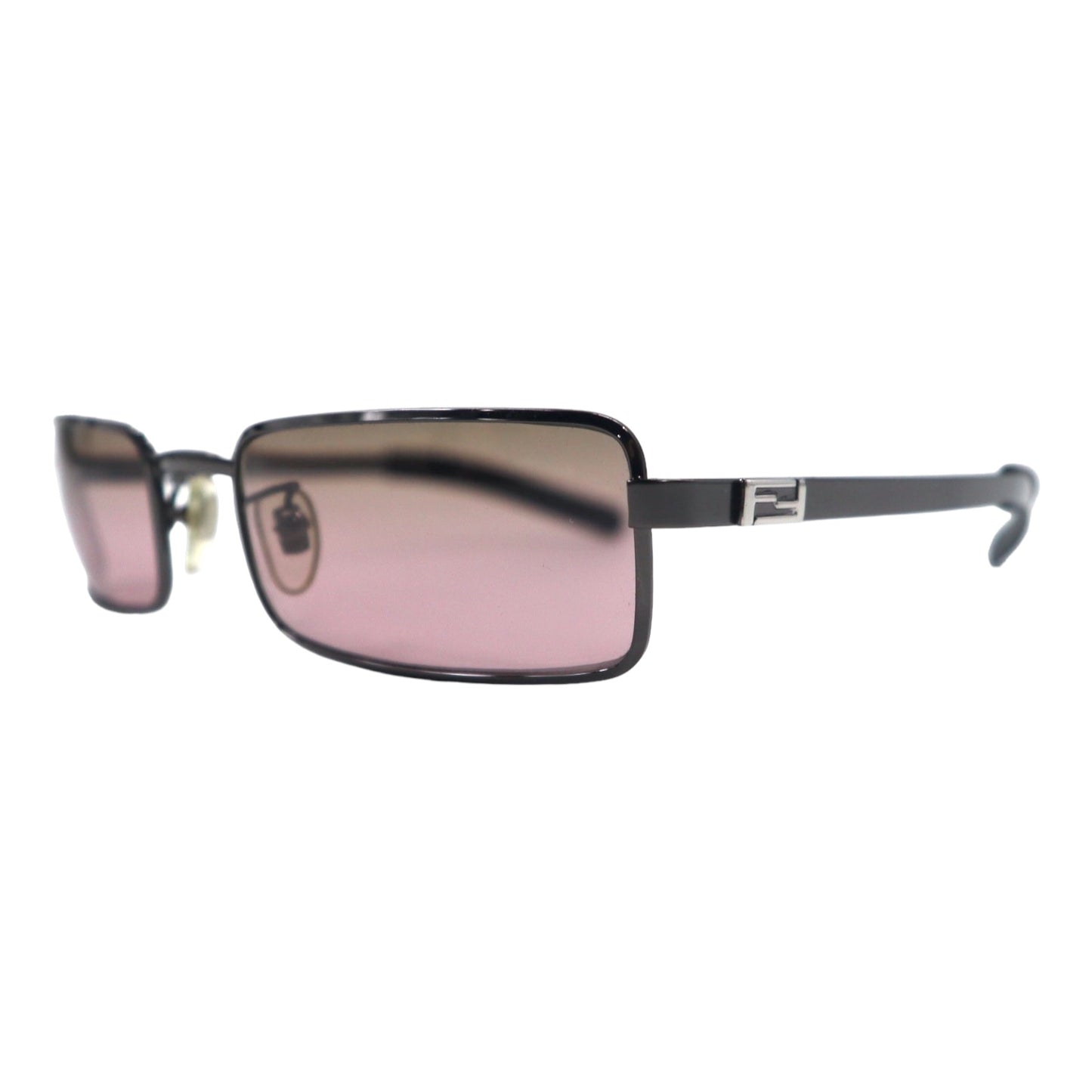 FENDI Small Rectangle Sunglasses Silver Metal Square SL7236 53 ...