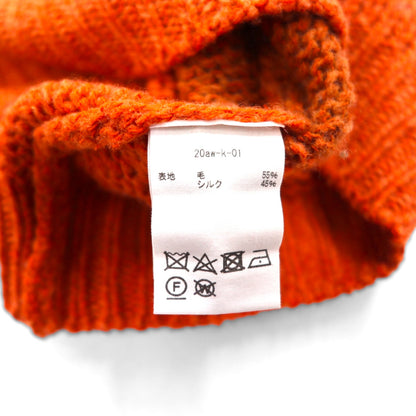 KHOKI ネップ オーバーダイ ニット セーター L オレンジ シルク混 ウール 20AW-K-01 日本製