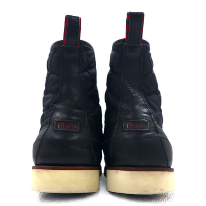 POLO RALPH LAUREN レンジャーブーツ ワークブーツ 27.5cm ブラック レザー キルティング SADDLE WORTH Ⅲ 1934