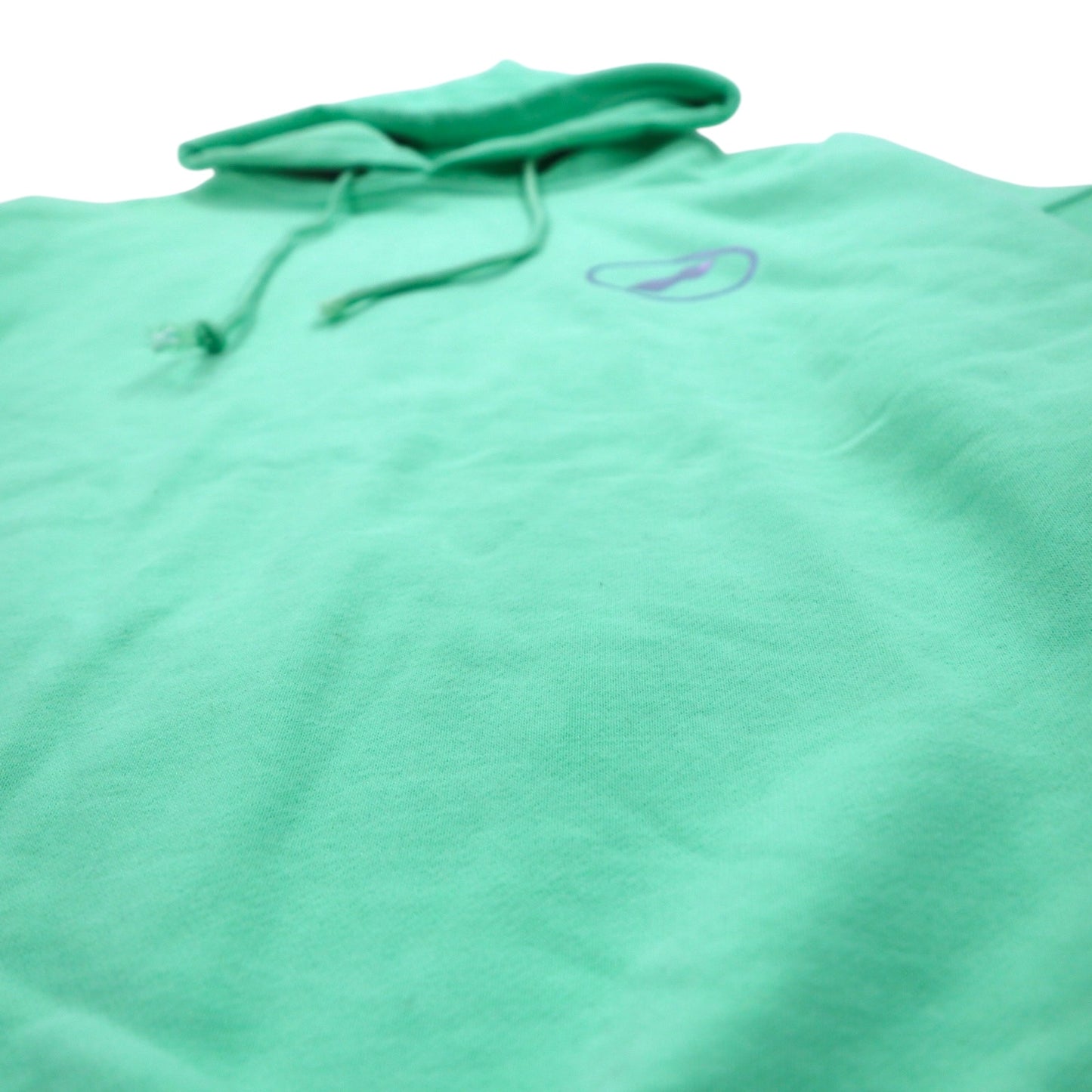 WE11DONE プルオーバー パーカー S ミント グリーン ロゴプリント Iridescent Logo Hoodie