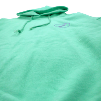 WE11DONE プルオーバー パーカー S ミント グリーン ロゴプリント Iridescent Logo Hoodie
