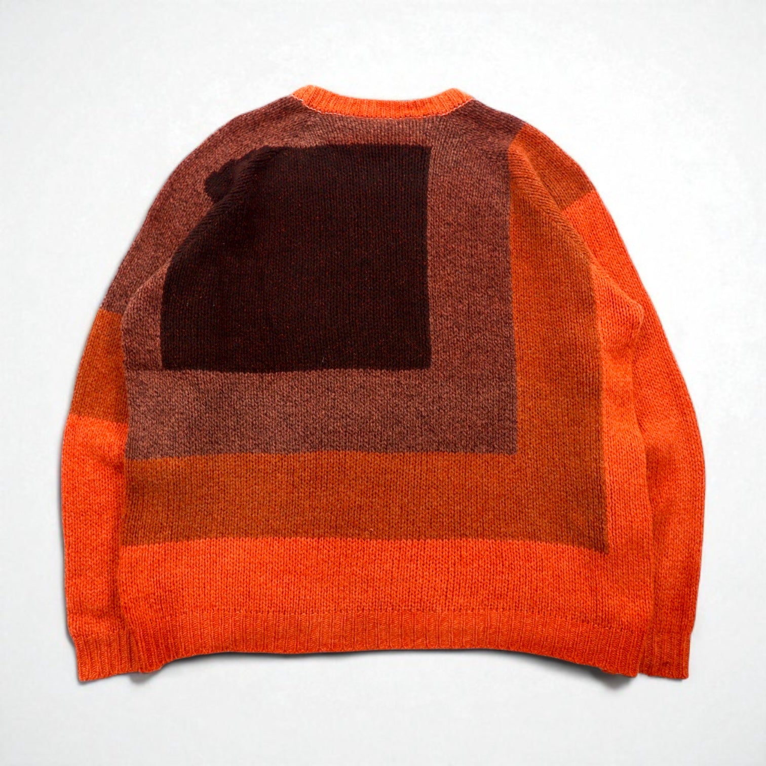 KHOKI Nep Overdyed Knit Sweater Size L Orange Silk Blend Wool 20AW