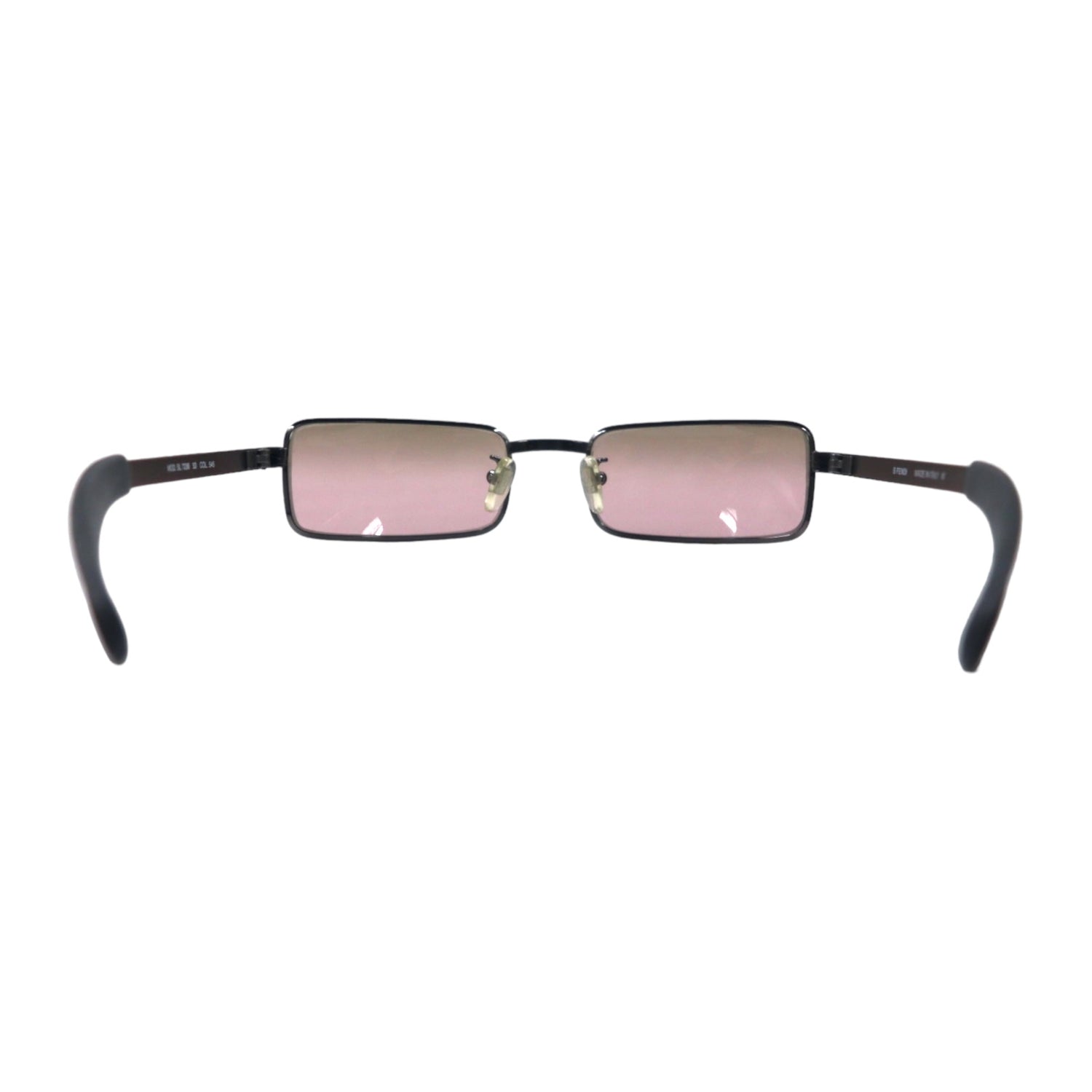 FENDI Small Rectangle Sunglasses Silver Metal Square SL7236 53 