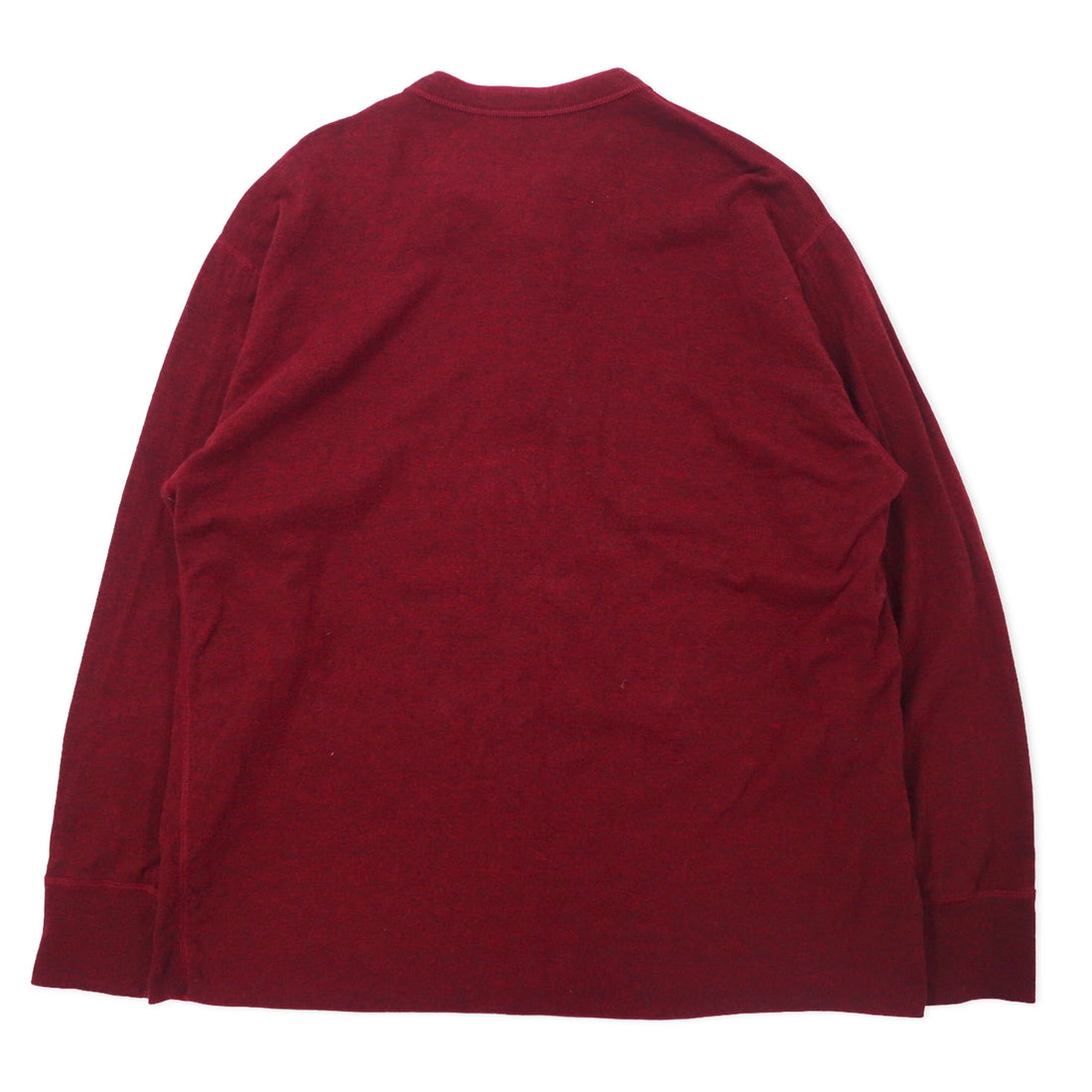 LLBean Made in Canada Henley Neck Long Sleeve T-Shirt Long T XL Bordeaux Cotton TRADITIONAL FIT