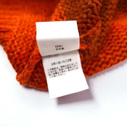 KHOKI ネップ オーバーダイ ニット セーター L オレンジ シルク混 ウール 20AW-K-01 日本製