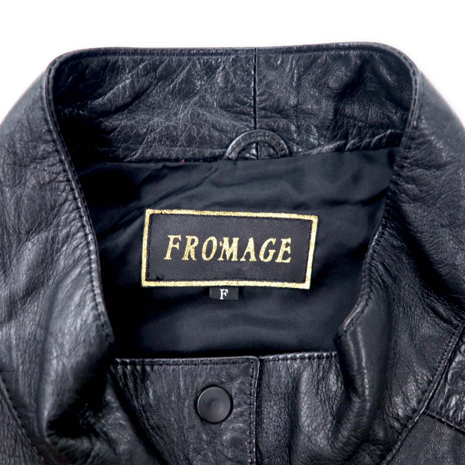 FROMAGE Leather Blouson Flight Jacket Free Black Cowhide Japan