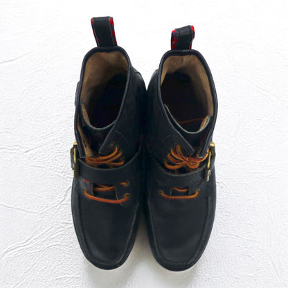 POLO RALPH LAUREN レンジャーブーツ ワークブーツ 27.5cm ブラック レザー キルティング SADDLE WORTH Ⅲ 1934