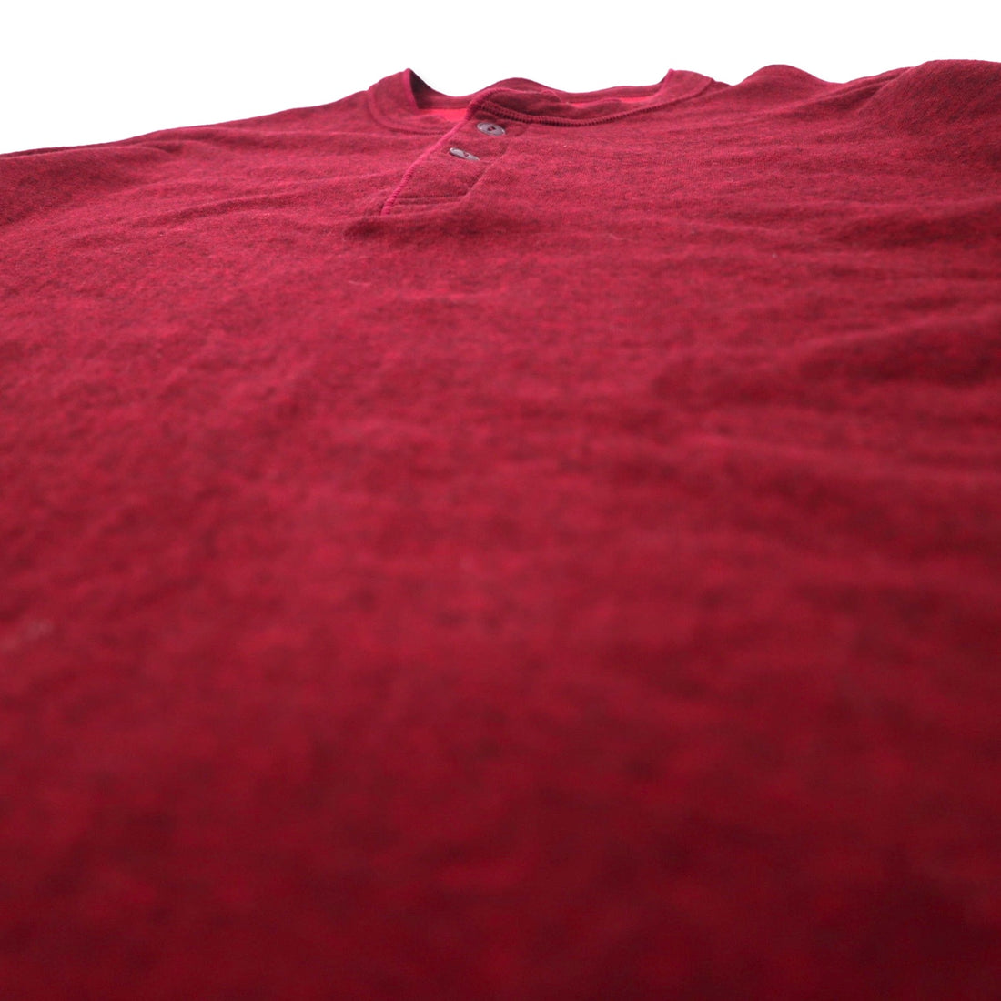LLBean Made in Canada Henley Neck Long Sleeve T-Shirt Long T XL Bordeaux Cotton TRADITIONAL FIT