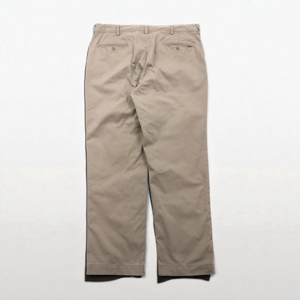 Polo by Ralph Lauren 90年代 ポロチノ ワイド テーパード チノパンツ XL ベージュ コットン