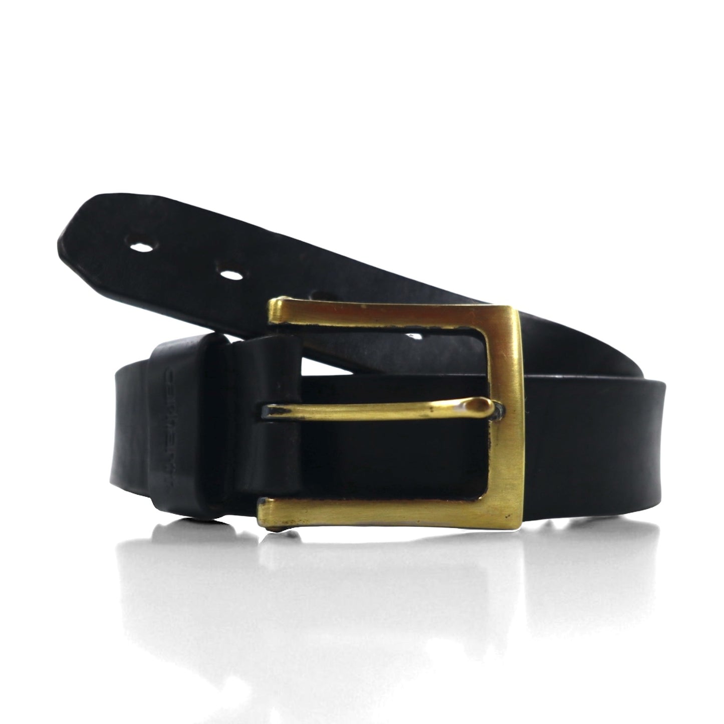 carhartt レザー アンビルベルト 42 ブラック 牛革 ゴールド スクエアバックル 2203