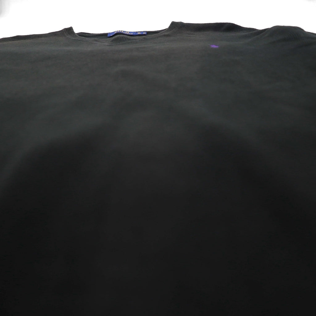 Polo Ralph Lauren V-neck sweatshirt, XL, black cotton with small pony embroidery