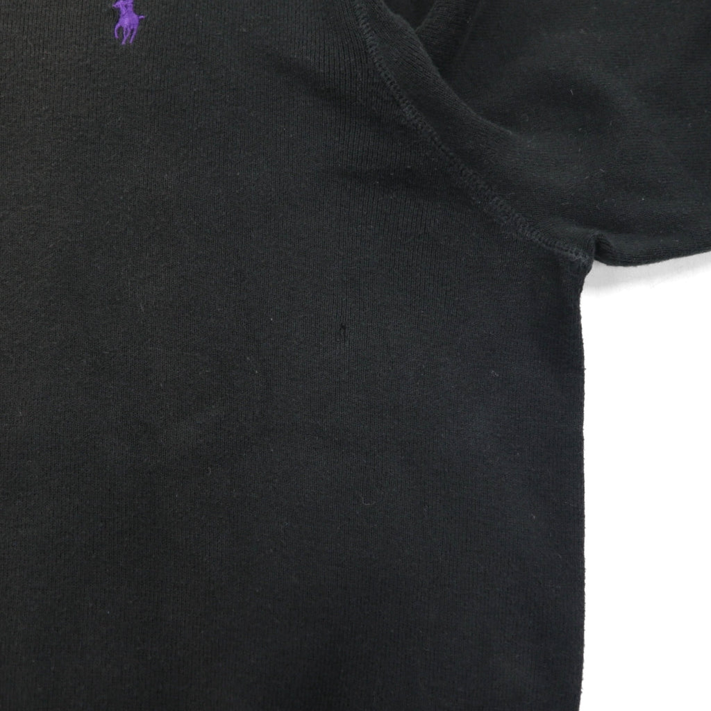 Polo Ralph Lauren V-neck sweatshirt, XL, black cotton with small pony embroidery