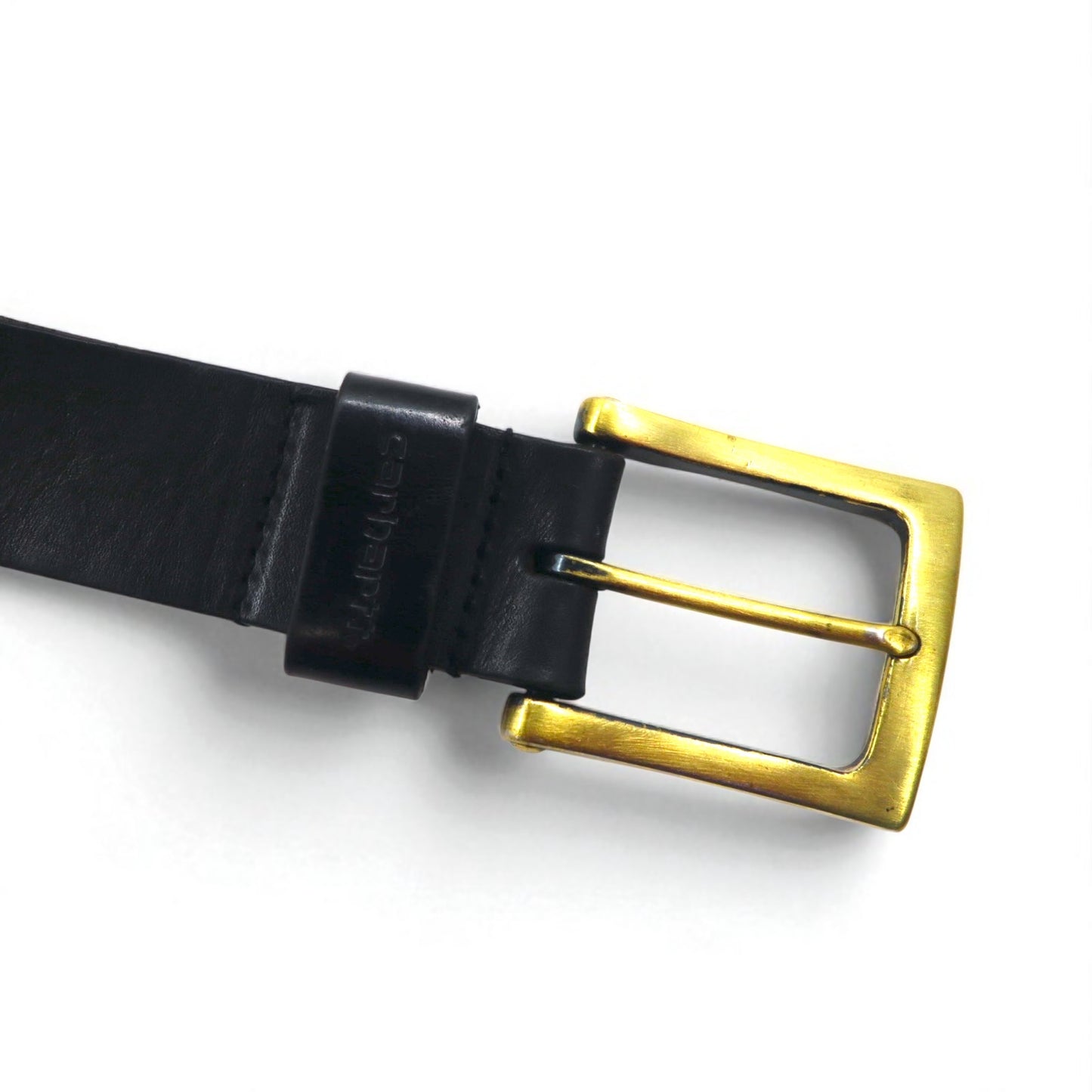 carhartt レザー アンビルベルト 42 ブラック 牛革 ゴールド スクエアバックル 2203