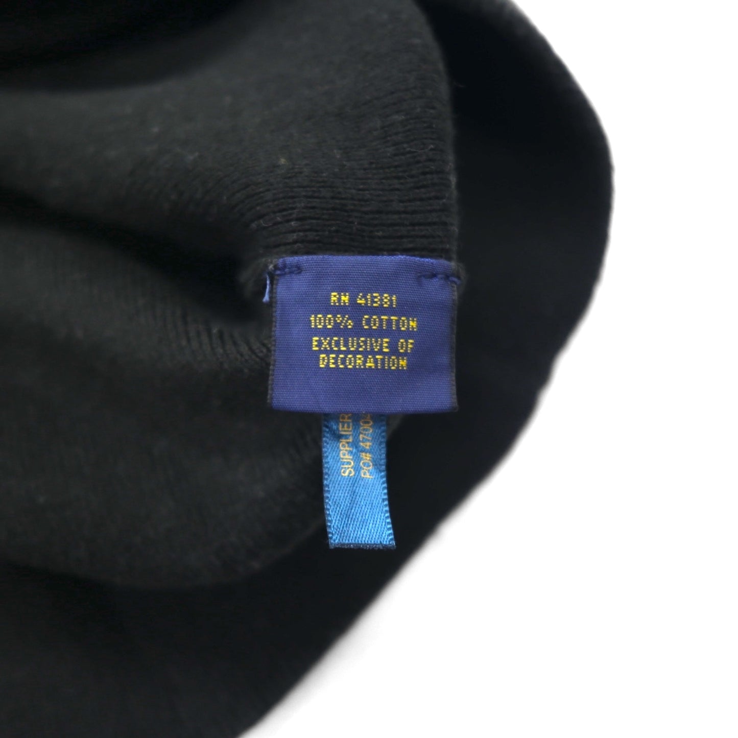 Polo Ralph Lauren 前V スウェット トレーナー XL ブラック コットン スモールポニー刺繡