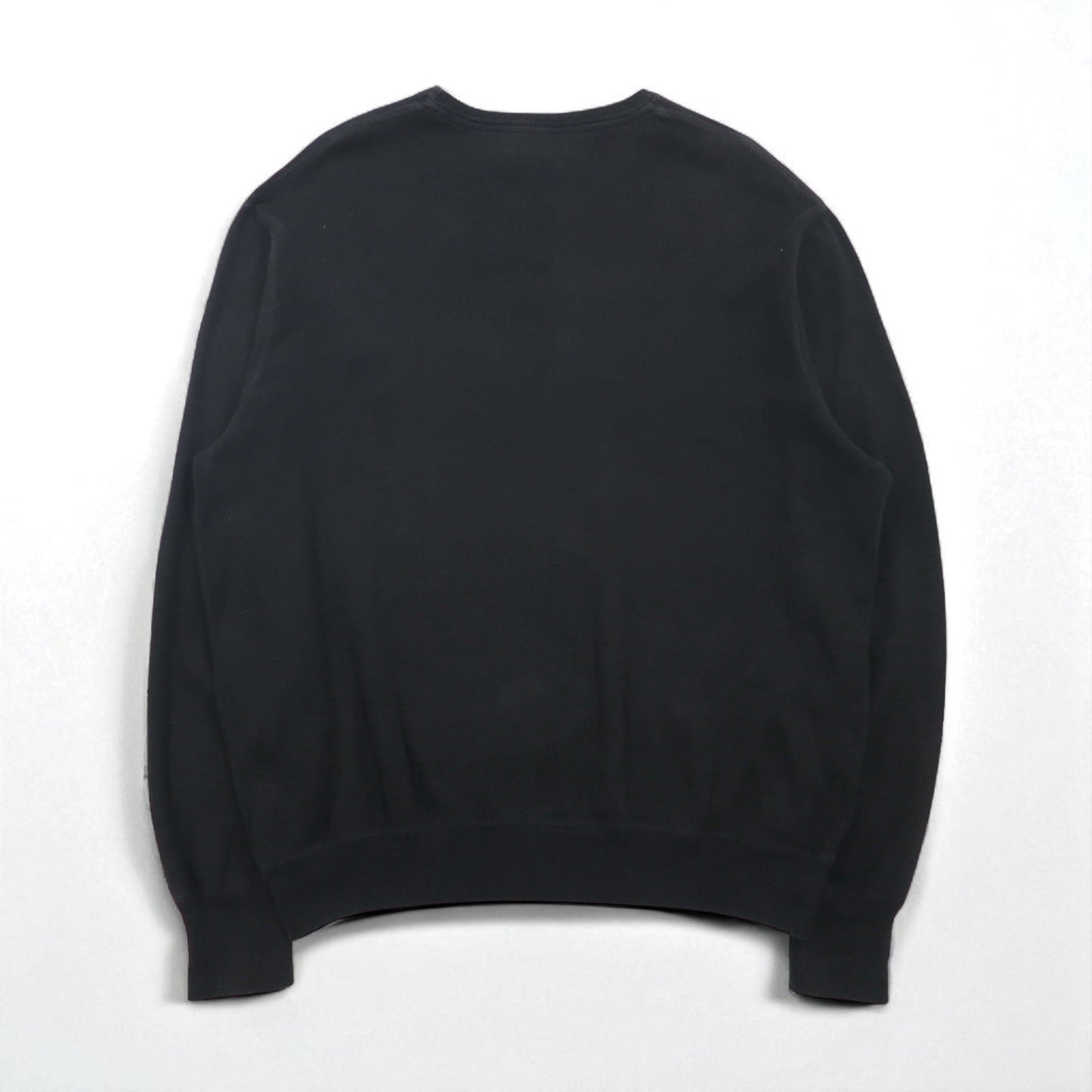 Polo Ralph Lauren 前V スウェット トレーナー XL ブラック コットン スモールポニー刺繡