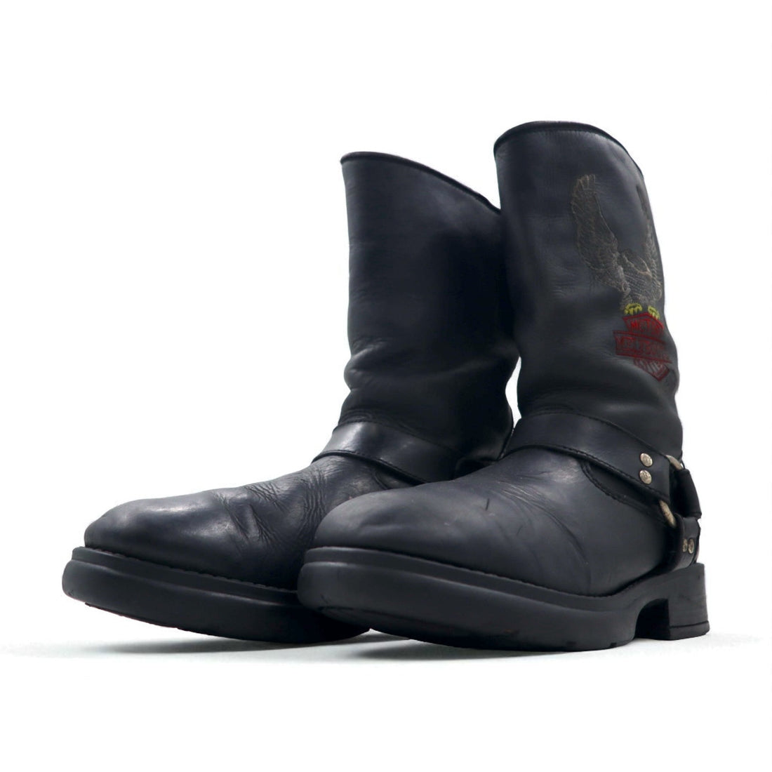 Vintage Engineer Boots, Biker Ring Boots, Size 28.5cm, Black, MOTOR MELYBOOTS