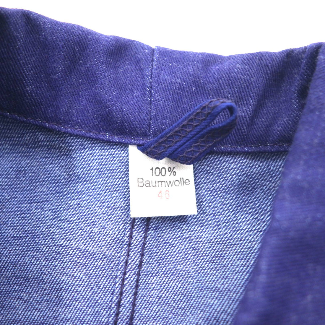 Vintage 70s Euro Work Jacket SANFOR 70s German made denim coverall work jacket L size deadstock unused