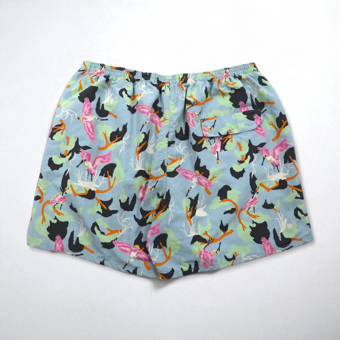 patagonia バギーズショーツ Baggies Short-5inch ショートパンツ L ブルー ナイロン 総柄 鳥 57021