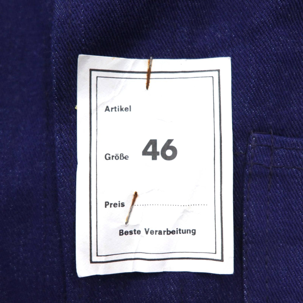Vintage 70s Euro Work Jacket SANFOR 70s German made denim coverall work jacket L size deadstock unused