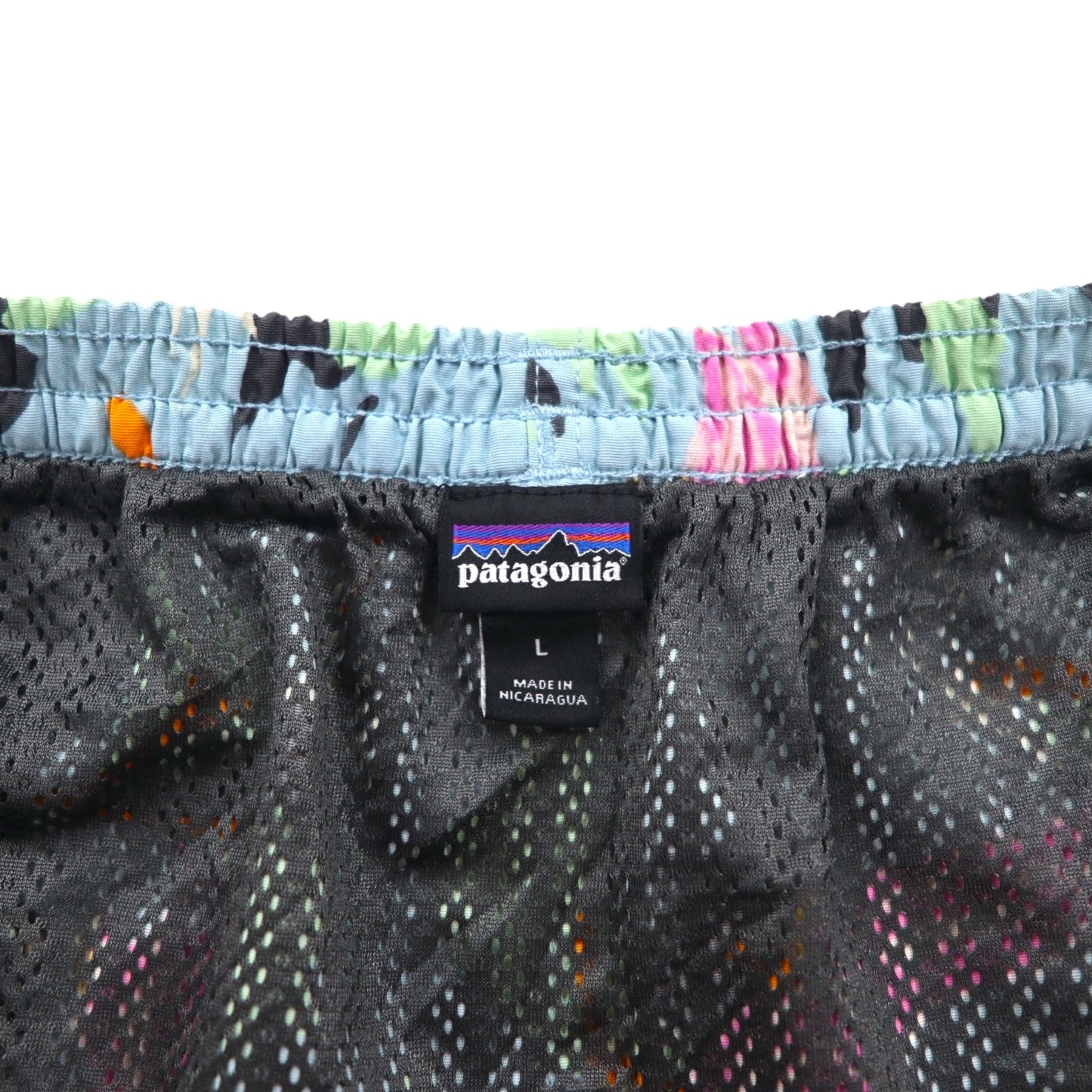 patagonia バギーズショーツ Baggies Short-5inch ショートパンツ L ブルー ナイロン 総柄 鳥 57021