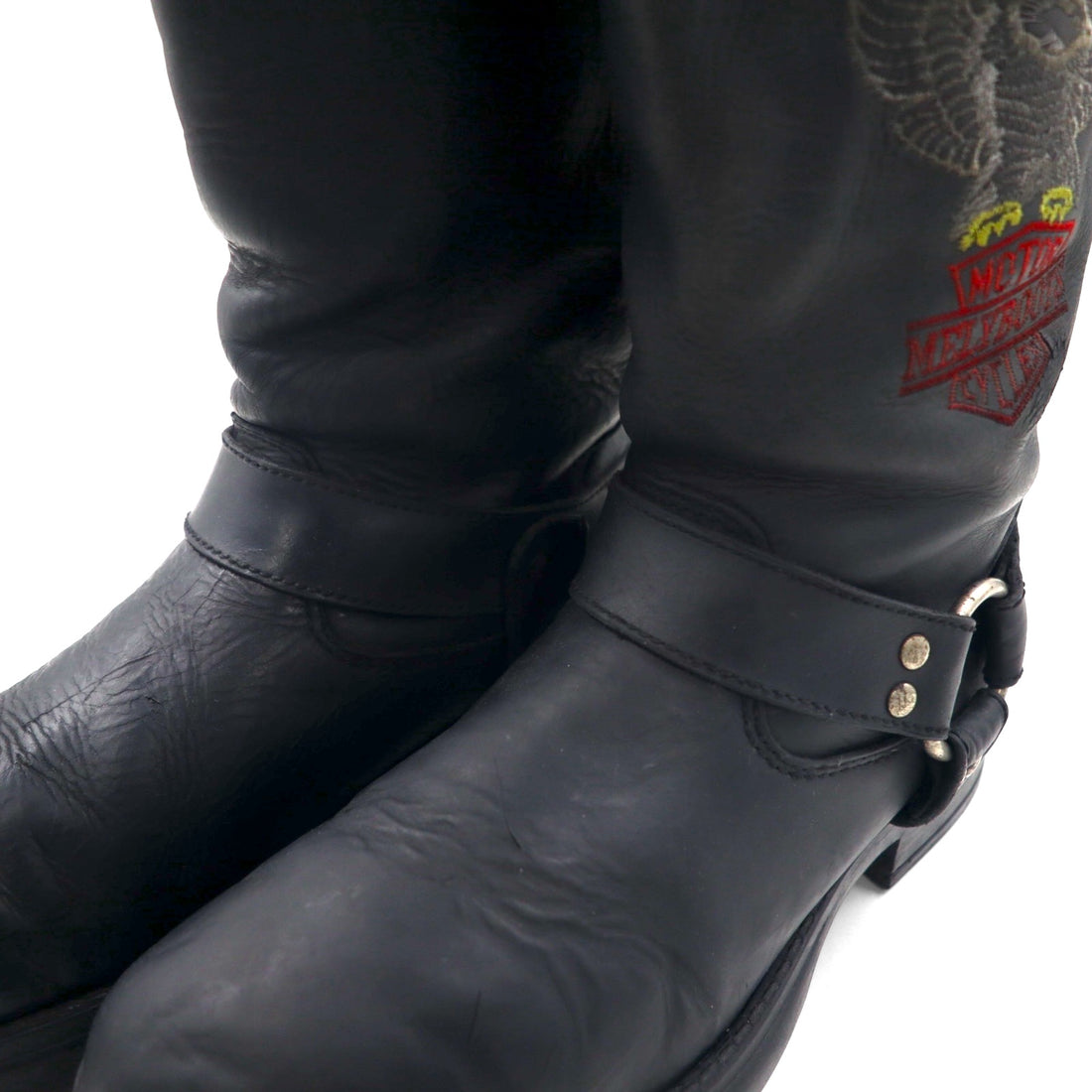 Vintage Engineer Boots, Biker Ring Boots, Size 28.5cm, Black, MOTOR MELYBOOTS