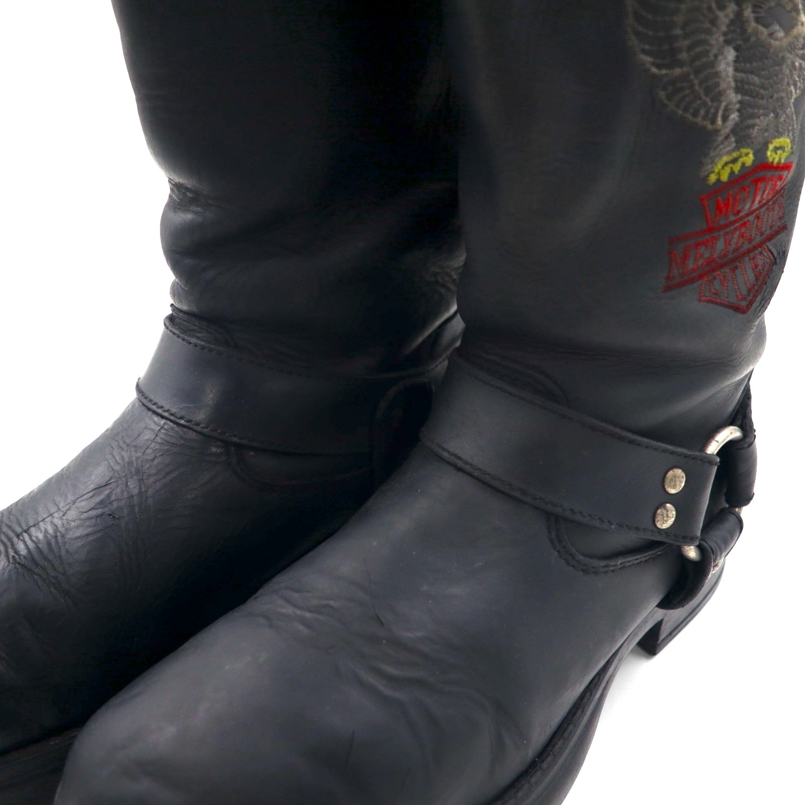 Vintage Engineer Boots エンジニアブーツ バイカー リングブーツ 28.5cm ブラック MOTOR MELYBOOTS