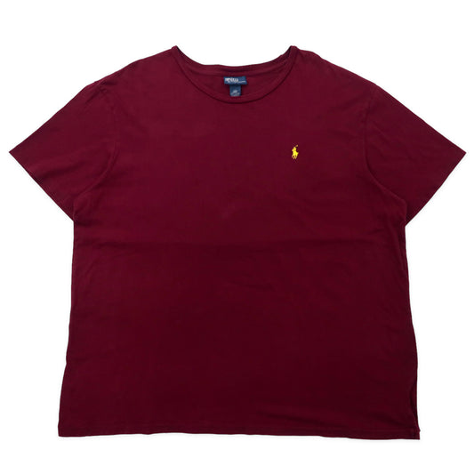 Polo by Ralph Lauren ワンポイントロゴTシャツ XXL パープル コットン ビッグサイズ