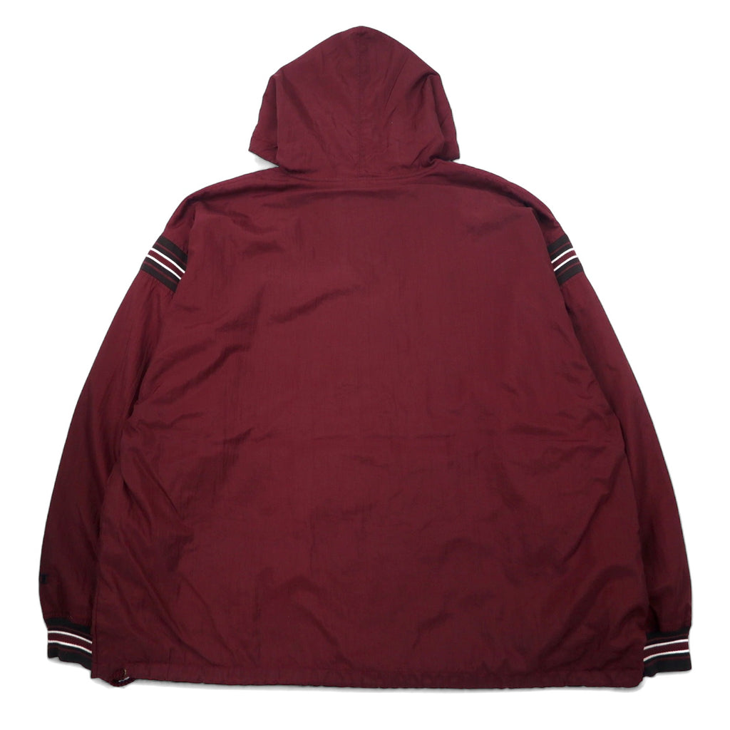 Champion 90s Anorak Parka XXL Bordeaux Nylon Half Zip Drawstring Big Size